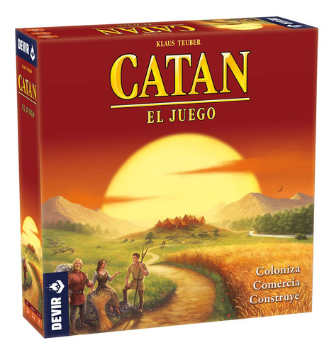 Catan (Juego base en Español) juego de mesa de aventura para toda la familia fabricado por Devir