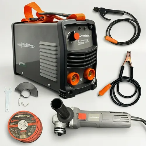 Soldadora Inverter 200a Mma Gladiator + Amoladora 800w 115mm