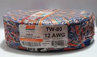 Cable Tw-80 450 / 750 V 12 Awg 100 Metros