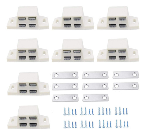 8 Pack Cierre Magntico Para Puertas De Muebles - Montaje Inc