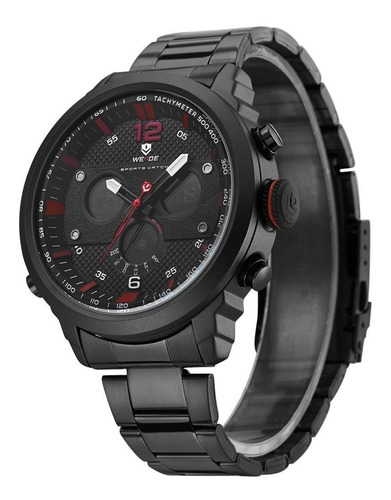 Relógio Masculino Original Esportivo Grande Cinza Prata Aço