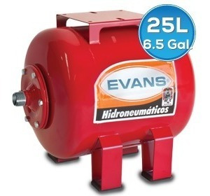 Tanque Hidroneumatico Horizontal 25 L Evans Eqth-025he