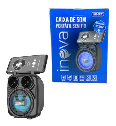 5 Caixa Som Portátil Wireless Bluetooth Kimiso 5w Atacado