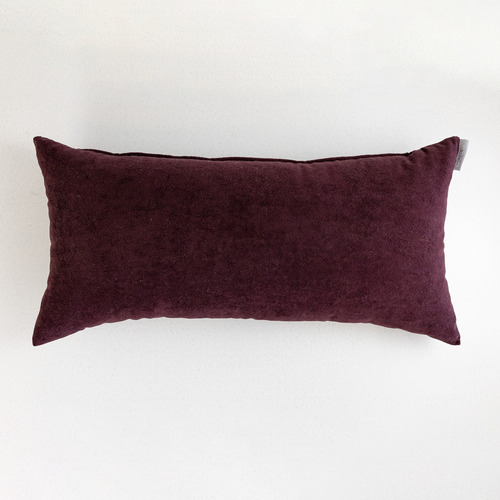 Cojín Decorativo En Terciopelo Rectangular 60x30 Cm Tinto Liso
