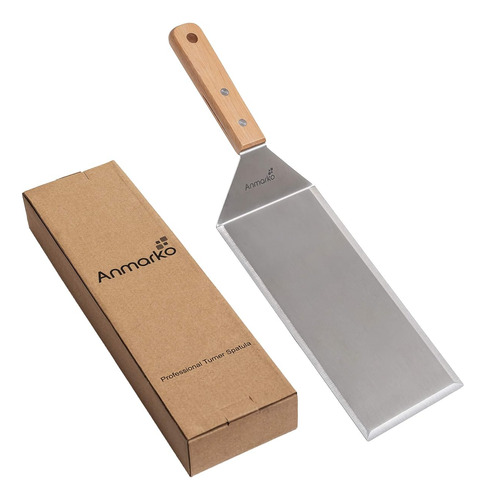 Espatula Acero Inoxidable Con Mango De Madera Ergonomico