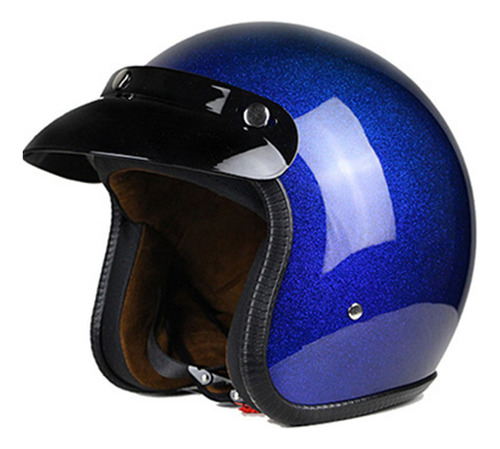 Gold Shine-casco De Cara Abierta For Motocross