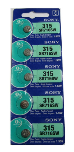 Pila Batería Sony 315 (sr716sw) 1.55v Original Pack X 5