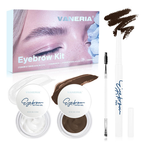 Vaneria Kit De Jabon Para Cejas, Forma, Define, Rellena Maqu