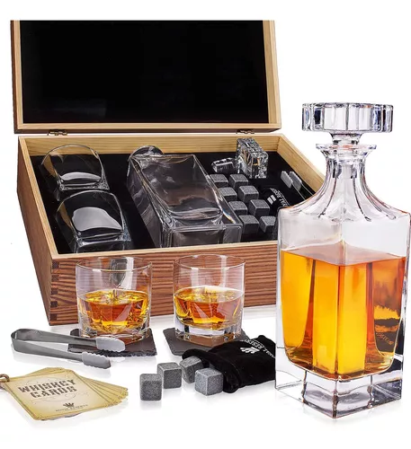  Regalos para hombres, papá, marido, juego de piedras de whisky  de acero inoxidable, regalos de aniversario de cumpleaños de boda para él,  novio, padrinos de boda, abuelo, juego de cóctel de