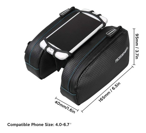 Bolso Porta Celular Delantero 2 Alforjas Bicicleta Universal