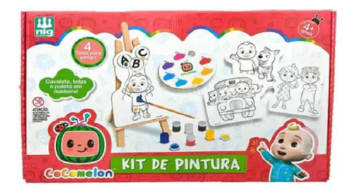 Brinquedo Educativo Infantil Kit De Pintura 4 Telas Nig