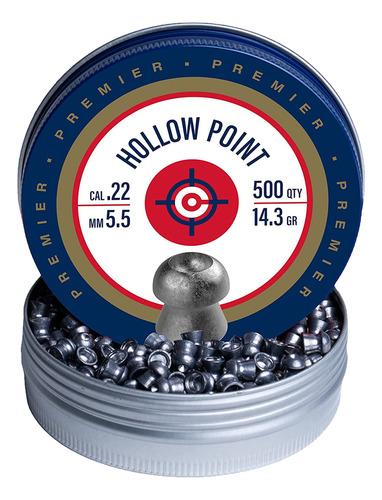 Pack 5 Latas Diábolos Hollow Point Crosman Lhp22 5.5 Total 2
