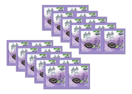 Kit 10 Purificador Ar Glade Sachet Duplo Para Carros Lavanda