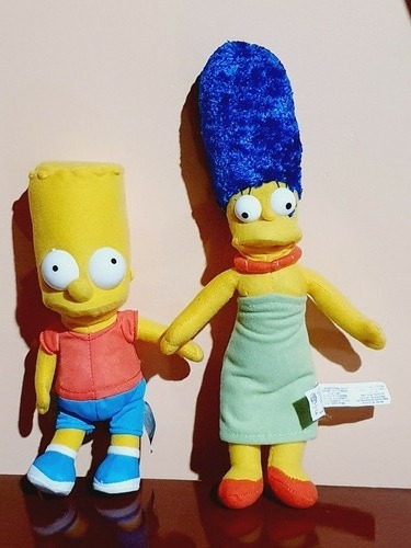 Boneca   Família  Simpsons    Margie  E Bart Pelucia  34cm