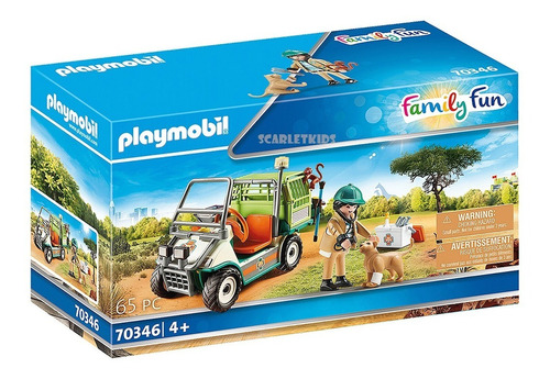 Playmobil Veterinario Del Zoo Con Vehiculo 70346 Scarletkids