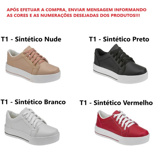 Imagem 2 de 7 de Tenis Feminino Casual Sapatenis Kit 03 Pares | S07.t1.kt3