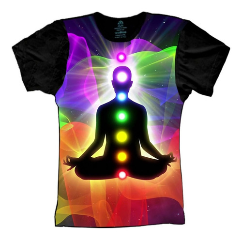 Camiseta Indiana 7 Chakras Estampa Meditação 