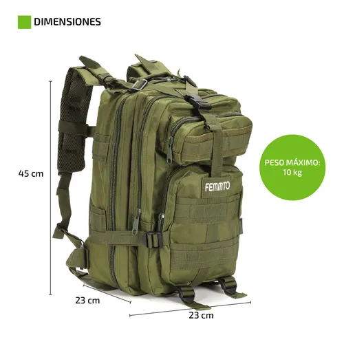 Mochila Tactica 45 Litros Camping Viaje Mujer Hombre Femmto - $ 49.999