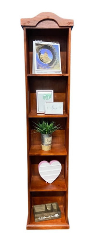 Mueble Biblioteca Colonial 5 Estantes 1.75x0.41x0.26