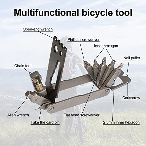 Bike Multi-tool, 17 In 1 Function Road Bike Tool Kit Wi...