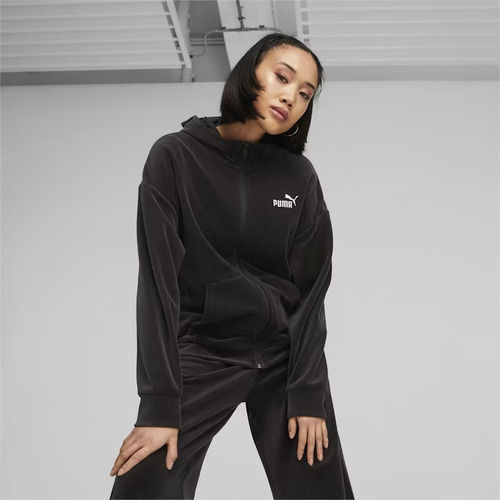 Sudadera Puma Essentials Elevated Velour Dama Hoodie Casual