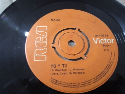 Vinilo Single De Nada Mi Corazón Es Gitano (133ch