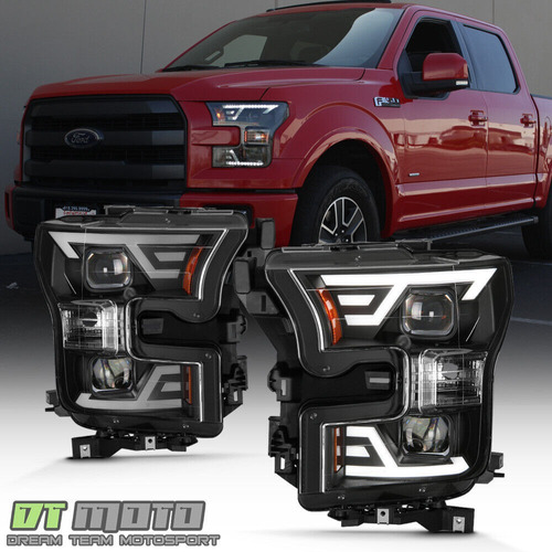 Par Faros Negro Interior Led Drl Ford F-150 Xlt 2015 2.7l