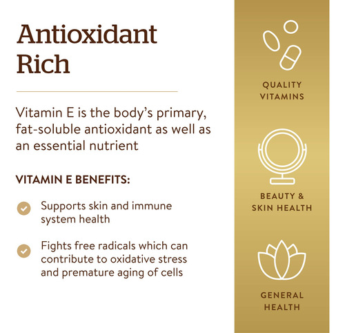 Solgar Vitamina E 1000 Ui 100 Cápsulas Blandas