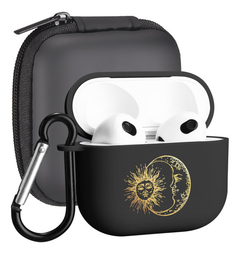 Maycari Sun Moon Design Case For AirPods 3rd Generation, Cut