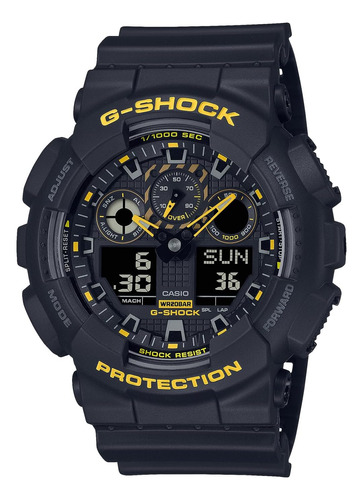 Casio G-shock Ga-100cy-1ajf Precaución Serie Amarilla Import