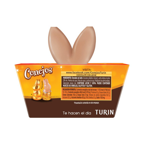 Conejos Chocolates Con Leche Caja 200g Con 10 Piezas