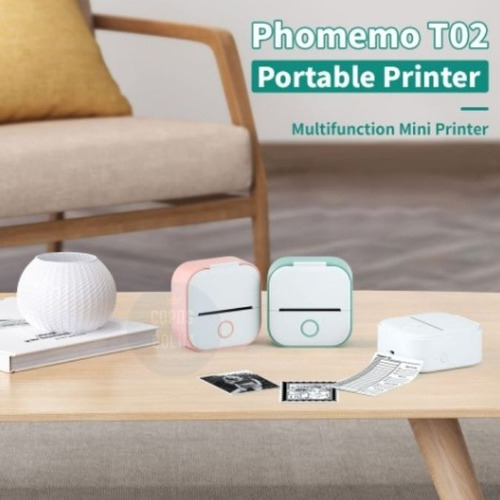Mini Impressora Térmica Etiqueta Phomemo Bluetooth T02