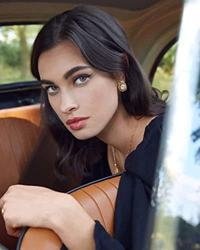 Pendientes De Perla Para Mujer Boho 18k Chapado En Oro Chasi