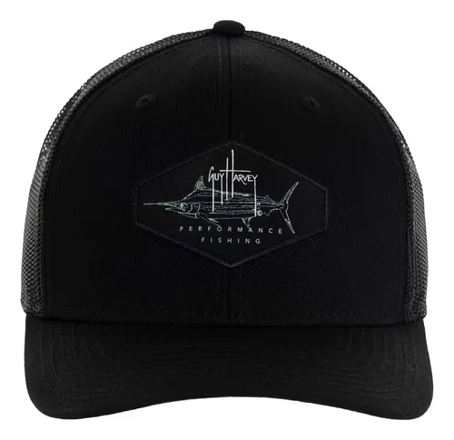 Guy Harvey Sombrero De Camionero De Malla Con Parche Marlin