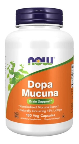 Imagen 1 de 2 de Dopa Mucuna - L Dopa - 180 Capsulas Veganas - Now Foods