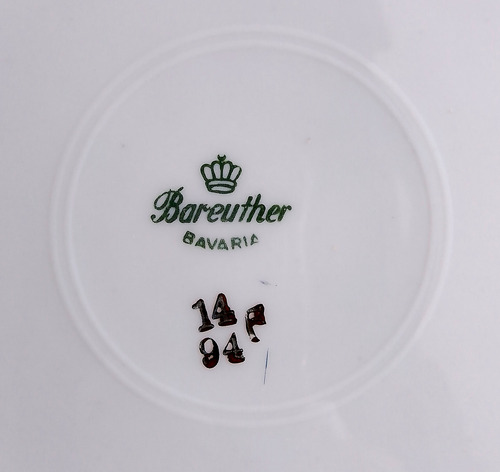 Plato Hondo Porcelana Bavaria Alemana Ramillete (Usado)
