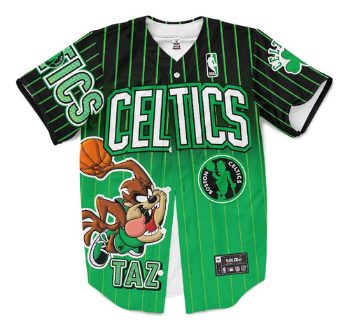 Camiseta Beisbolera Celtics Taz Verde