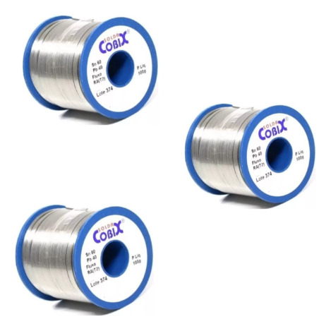 Kit Estanho Cobix 1,0mm 60x40 (snxpb) 250g- 3un