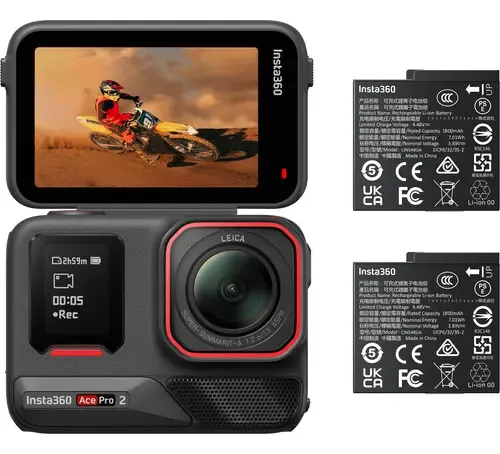 Câmera Insta360 Ace Pro 2 Action Bundle (2 Baterias) À Prova D