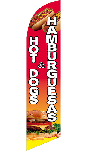 Bandera Publicitaria Hotdogs & Hambur # 102 Solo Bandera