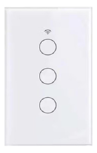 Interruptor 220v Vidro Touch Inteligente Wifi 3 Botões Tuya