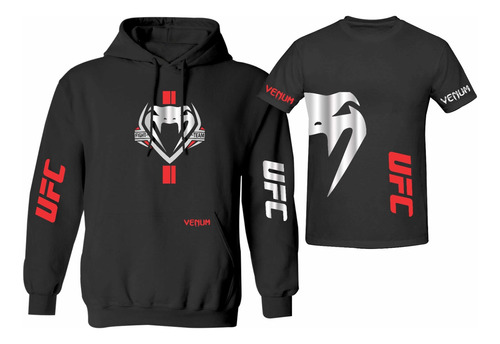 Kit Sudadera + Playera Modelo 3 Venum Ufc Estampado En Vinil