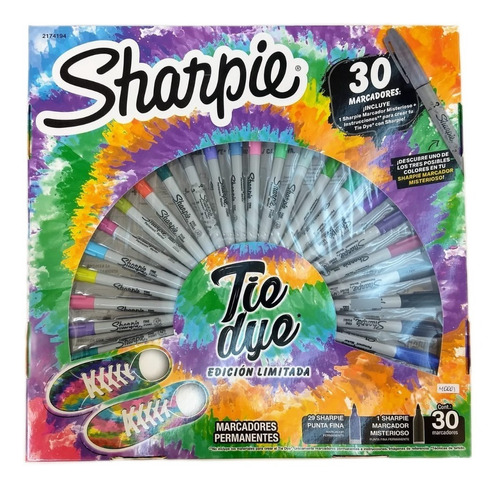 Marcadores Sharpie Tie Dye X 30 Unidades Tye Dye Ed.limitada