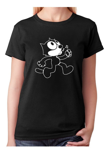 Imagen 2 de 3 de Polera Estampada Diseño El Gato Felix3