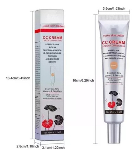 Crema Cc Que Cambia De Color Coreana,2 En 1 Para El Cuidado
