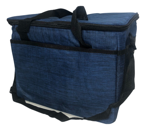 Bolsa Térmica Lancheira Marmita Fitness Alça Ombro Trabalho Cor Azul