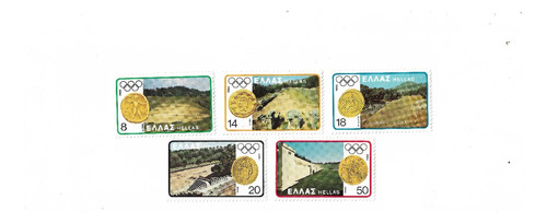  Grecia 1980 Olimpicos De Moscu Serie 5 Val Mint 1399/403 