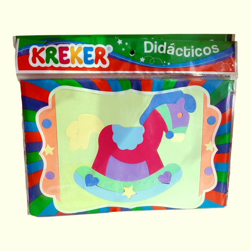 Puzzle De Encastre Pony Kreker Didactico En Goma Eva