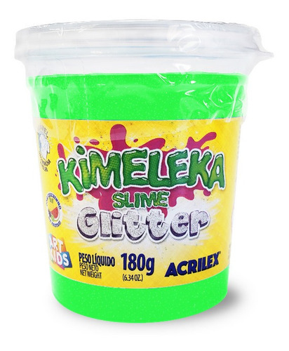Kimeleka Slime Con Glitter Acrilex 180g