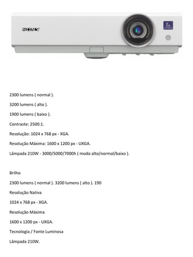 Projetor Sony Vpl-dx140b